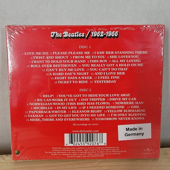 CD The Beatles Red Album Hits / 1962-1966 (2 CDs) SEALED - Picture 2 of 2